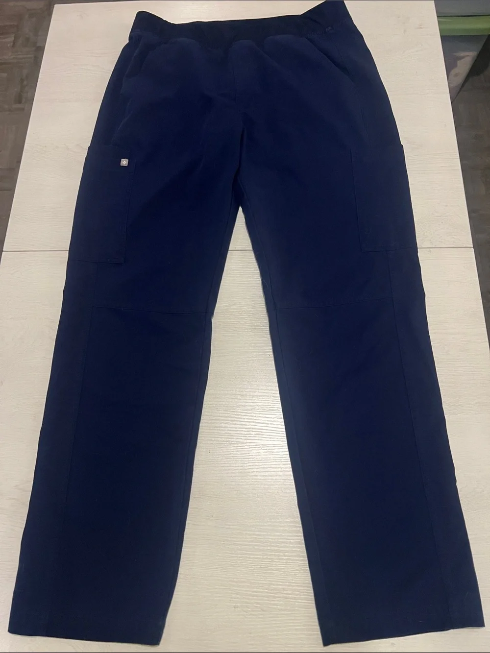 Figs Men's Navy Cargo Scrub Pants with Utility Pockets